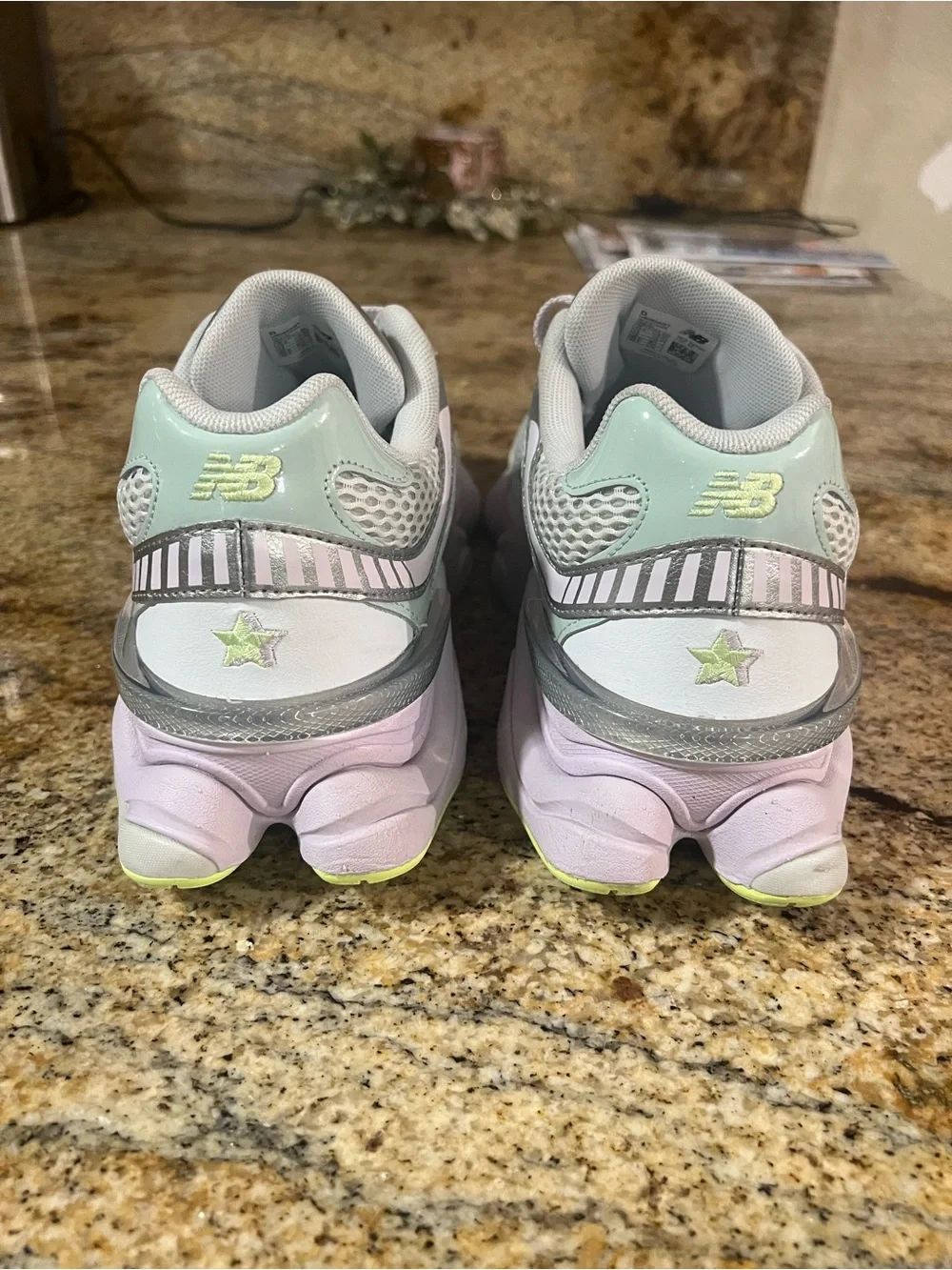 New Balance Women's Pastel Mesh Sneakers - Gray, Mint & Lavender Unisex